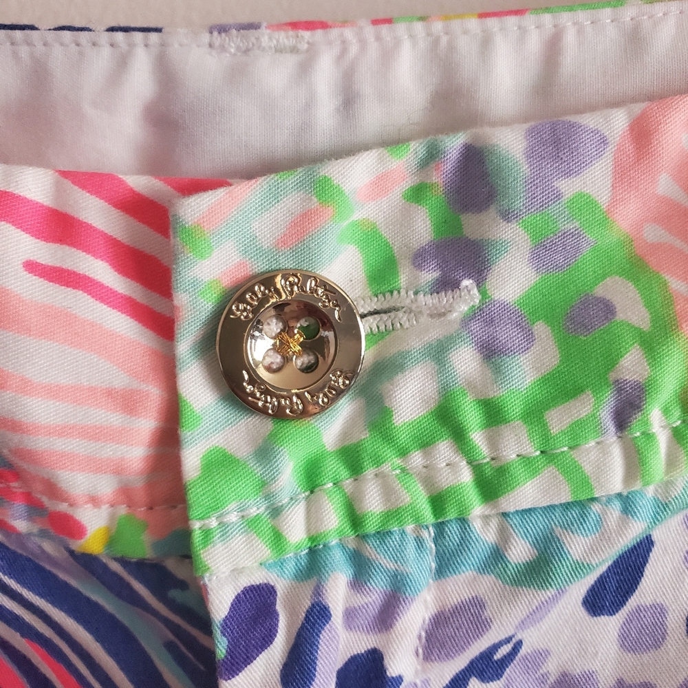 Lilly Pulitzer The Callahan low rise Shorts Roar of the seas size 0 Preppy Beach - Picture 2 of 11